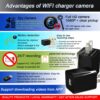 Spy hidden camera wireless wifi charger HD